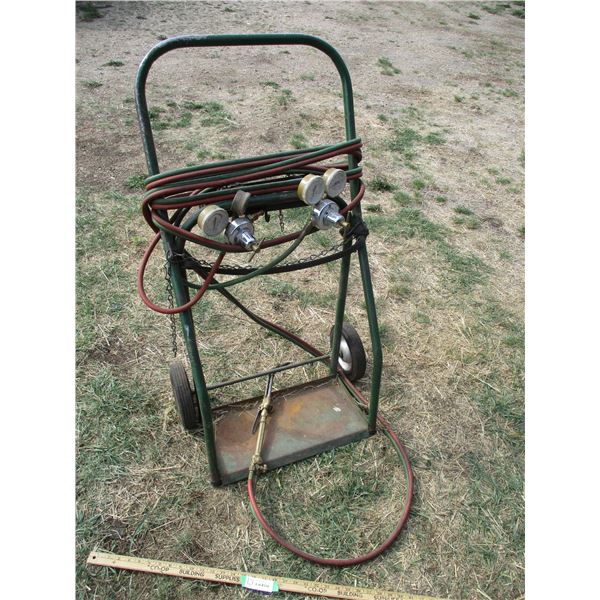 Two Wheel Torch Cart with Gauges and Hoses