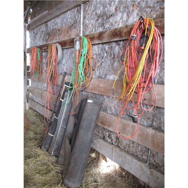 Extension Cords, Trouble Light, Roll Paper, Hoses, Misc.