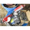 Image 5 : (2) Blue Feed Tubs, Implement Lights, Fire Extinguishers, Animal Trap, Misc. Contents
