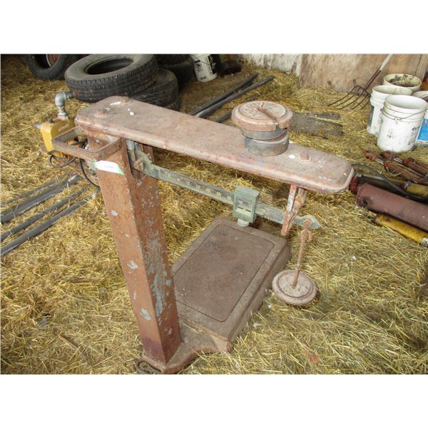 Antique Platform Scale with Weights