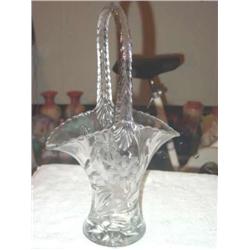Etched Glass Basket