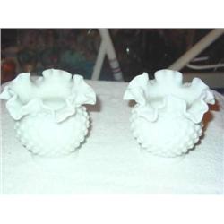 2 Fenton Hobnail Vase