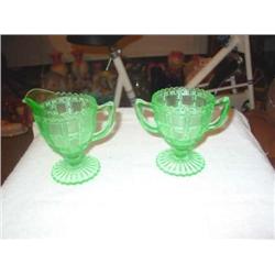 Green Sugar & Creamer