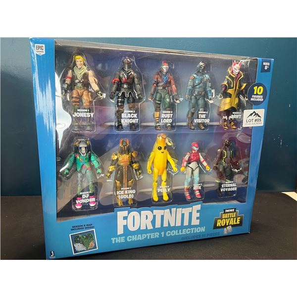 Lot of 1 Fortnite The Chapter 1 Collection 11PC Toy Figure Set