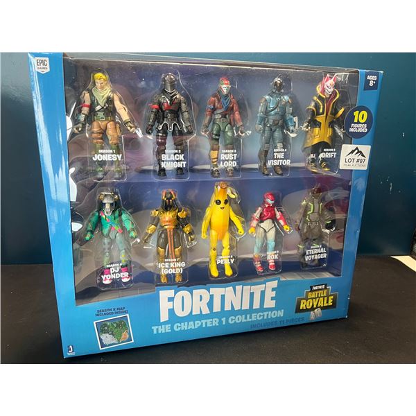 Lot of 1 Fortnite The Chapter 1 Collection 11PC Toy Figure Set