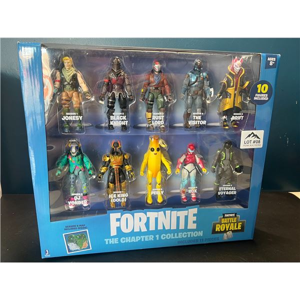 Lot of 1 Fortnite The Chapter 1 Collection 11PC Toy Figure Set