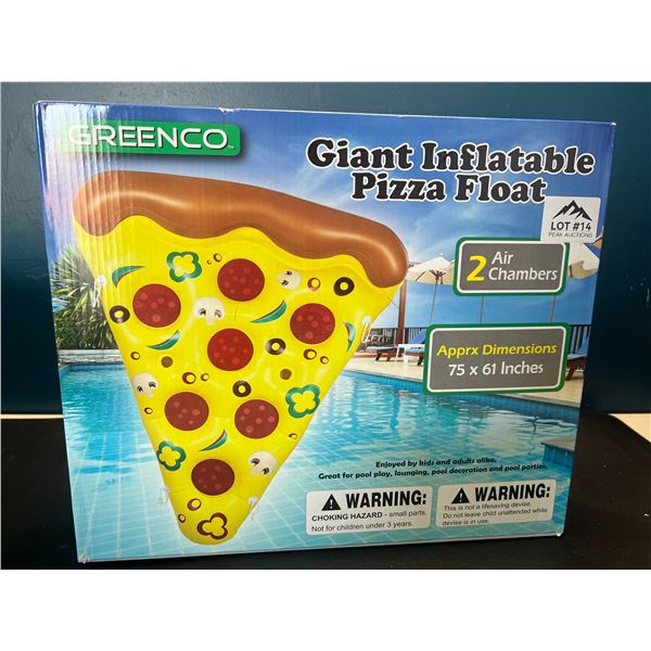 Lot of 1 Giant Inflatable Pizza Pool Float - 75 x 61 inches!