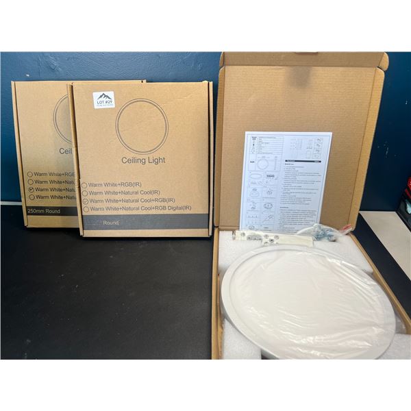 Lot of 3 LED Ceiling Lights w/ Remote Control