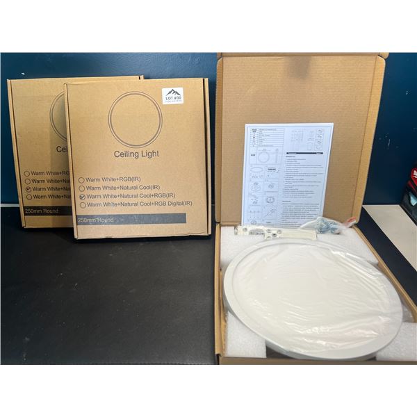 Lot of 3 LED Ceiling Lights w/ Remote Control