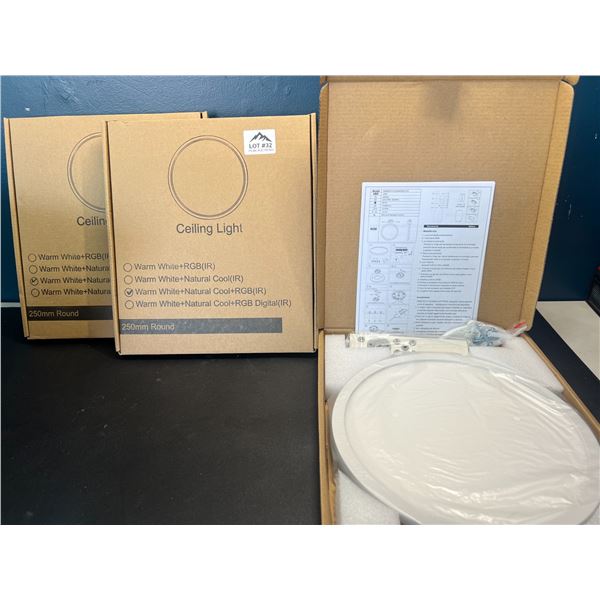 Lot of 3 LED Ceiling Lights w/ Remote Control