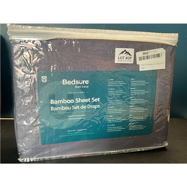 Lot of 1 Bedsure Bamboo Sheet Set - King Size - Navy Blue