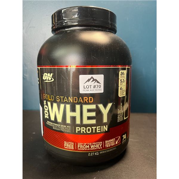Lot of 1 Gold Standard Whey Protein Powder - 2.27KG - Double Rich Chocolate