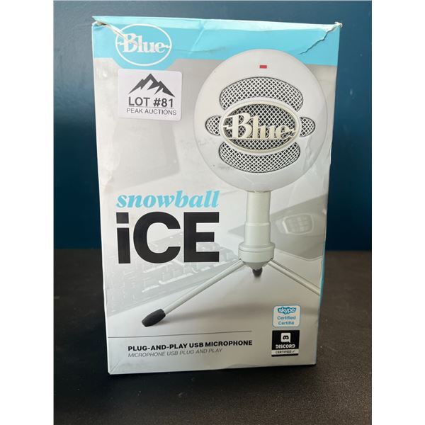 Lot of 1 Blue Snowball ICE Plug-And-Play USB Microphone