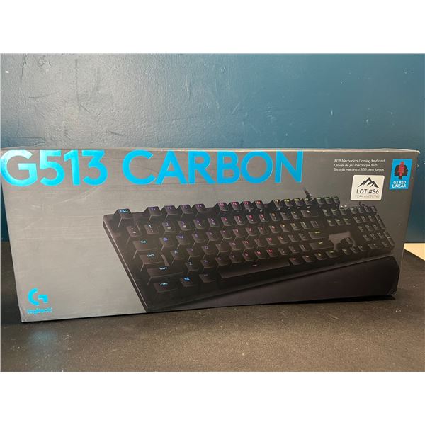 Lot of 1 Logitech G513 Carbon RGB Mechanical Gaming Keyboard