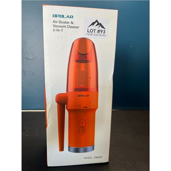 Lot of 1 Opolar Rechargeable Air Duster & Vacuum Cleaner 2-in-1