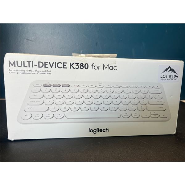 Lot of 1 Logitech Multi-Device K380 Keyboard for Mac - White