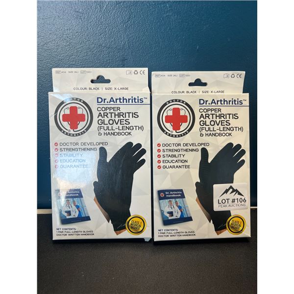 Lot of 2 Dr. Arthritis Copper Arthritis Gloves