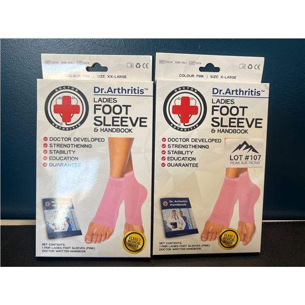 Lot of 2 Dr. Arthritis Ladies Foot Sleeves