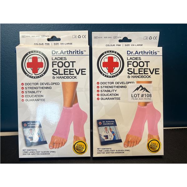 Lot of 2 Dr. Arthritis Ladies Foot Sleeves