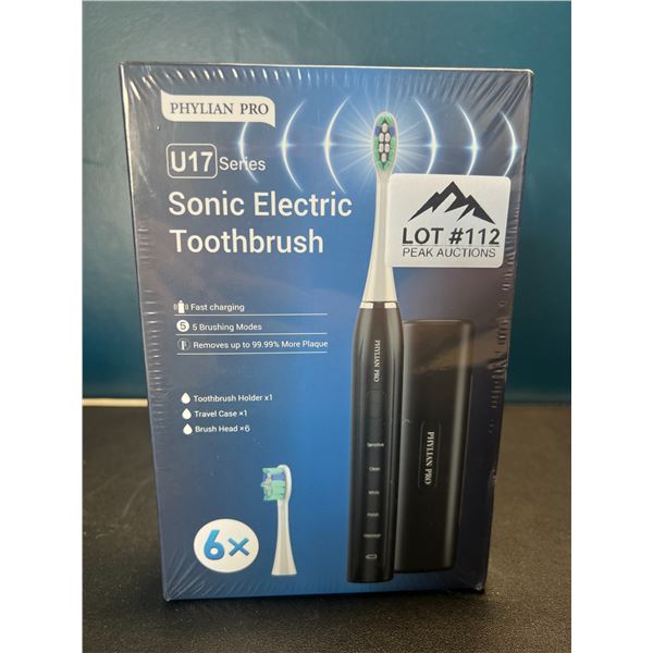Lot of 1 Phylian Pro Sonic Electric Toothbrush