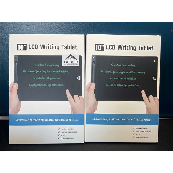 Lot of 2 LCD Writing Tablets - 10inch