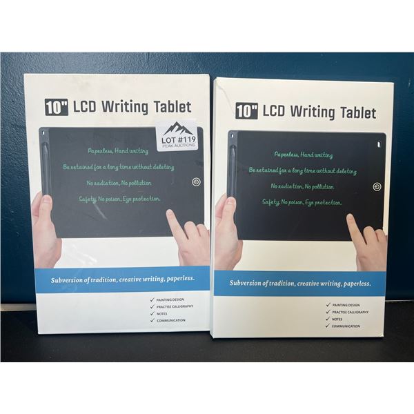 Lot of 2 LCD Writing Tablets - 10inch