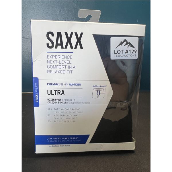 Lot of SAXX Ultra Boxer Briefs for Men - Relaxed Fit - 3 Pack - Size Large