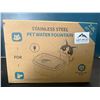 Image 1 : Lot of 1 Stainless Steel Pet Watering Fountain