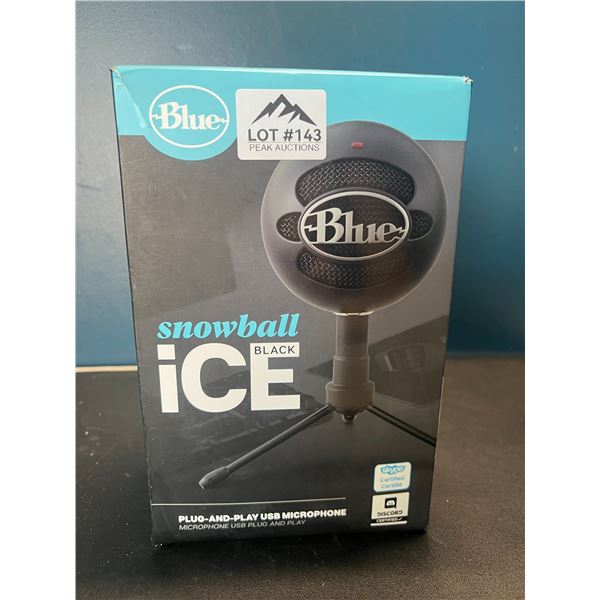 Lot of 1 Blue Snowball ICE - Black - Plug-And-Play USB Microphone