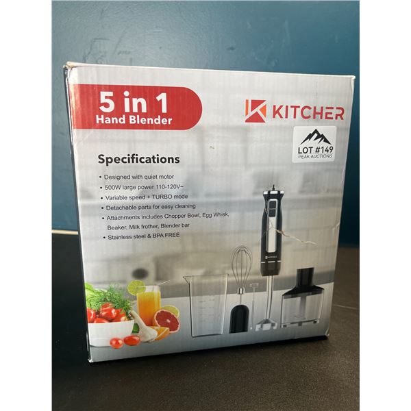 Lot of 1 Kitcher 5-in-1 Hand Blender