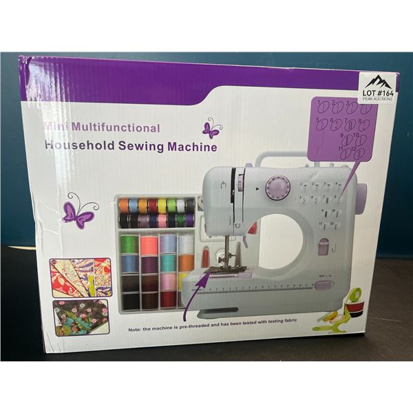 Lot of 1 Mini Multifunctional Household Sewing Machine - 12 Stitch Patterns
