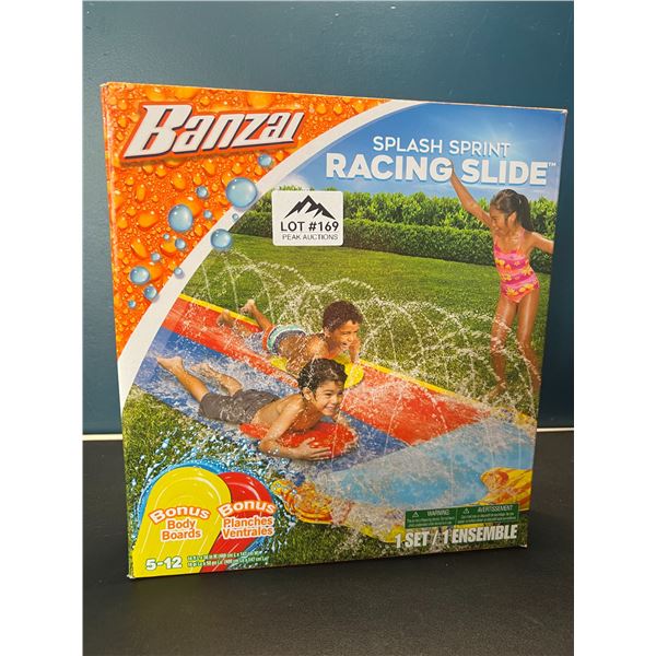 Lot of 1 Banzai Splash Sprint Racing Water Slide for Outdoors