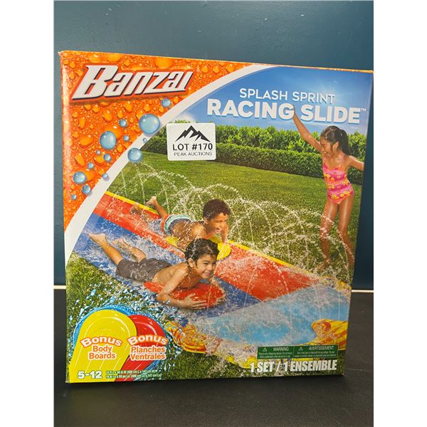 Lot of 1 Banzai Splash Sprint Racing Water Slide for Outdoors