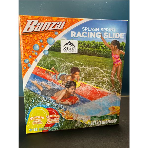 Lot of 1 Banzai Splash Sprint Racing Water Slide for Outdoors