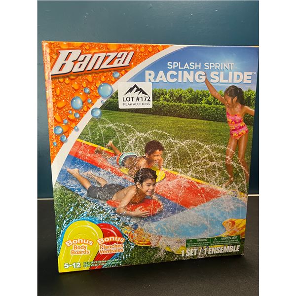 Lot of 1 Banzai Splash Sprint Racing Water Slide for Outdoors