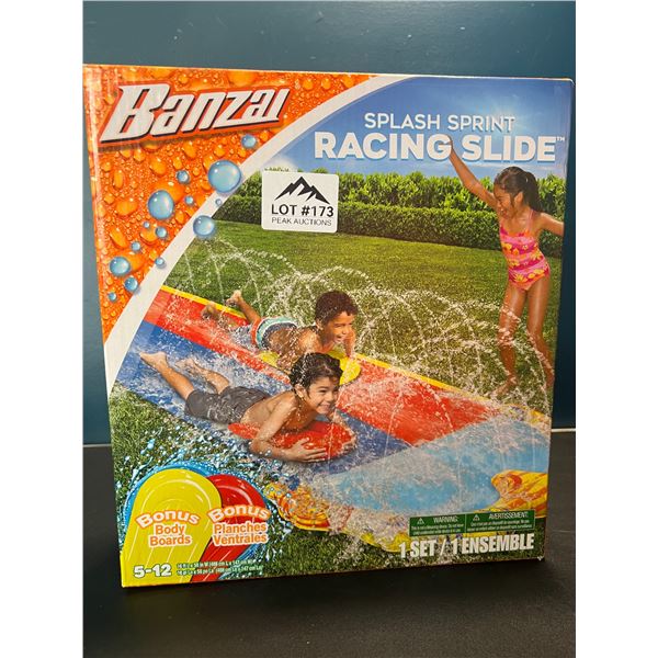 Lot of 1 Banzai Splash Sprint Racing Water Slide for Outdoors
