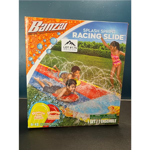 Lot of 1 Banzai Splash Sprint Racing Water Slide for Outdoors
