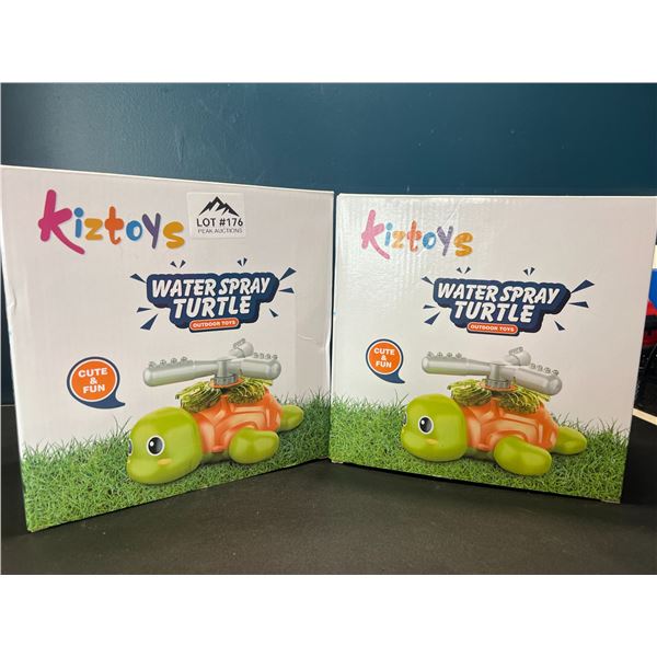 Lot of 2 Kids Water Spray Sprinkler Turtles for Outdoors