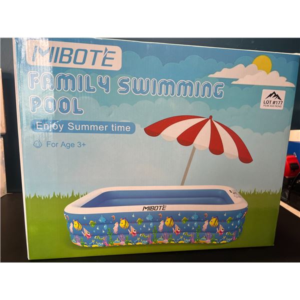 Lot of 1 Mibote 10 FT Inflatable Family Swimming Pool