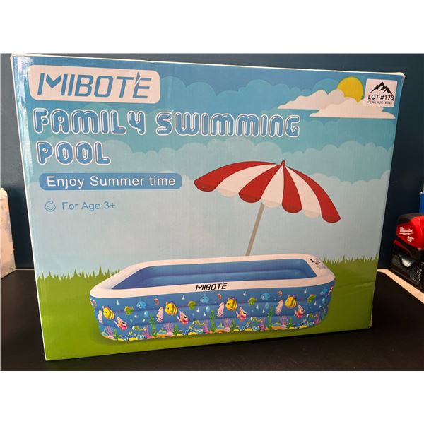 Lot of 1 Mibote 10 FT Inflatable Family Swimming Pool