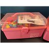 Image 2 : Lot of 2 Kids Bead Sets w/ Storage Box