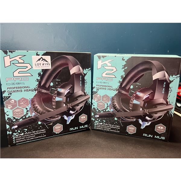 Lot of 2 K2 Pro Gaming Headsets