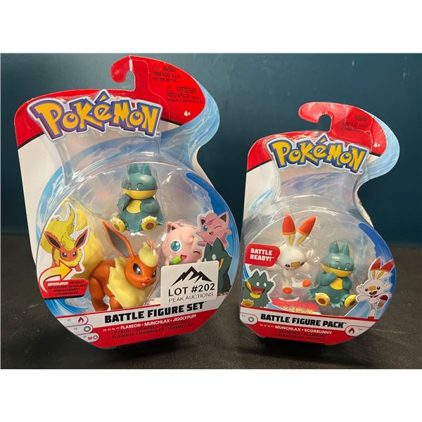 Lot of 2 Pokemon Battle Figure Toy Sets