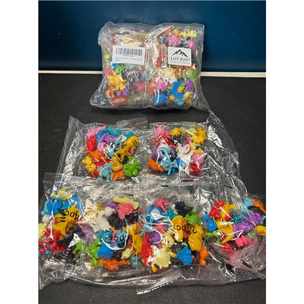 Lot of 2 Multi-Packs of Pokemon Mini Figures (1inch size) - 144 pcs/Pokemon per pack!