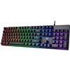 Image 3 : Lot of 1 Pictek Full-Size Mechanical RGB Rainbow Backlit Ultra-Slim USB Keyboard