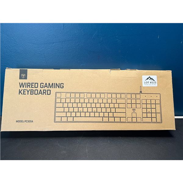 Lot of 1 Pictek Full-Size Mechanical RGB Rainbow Backlit Ultra-Slim USB Keyboard