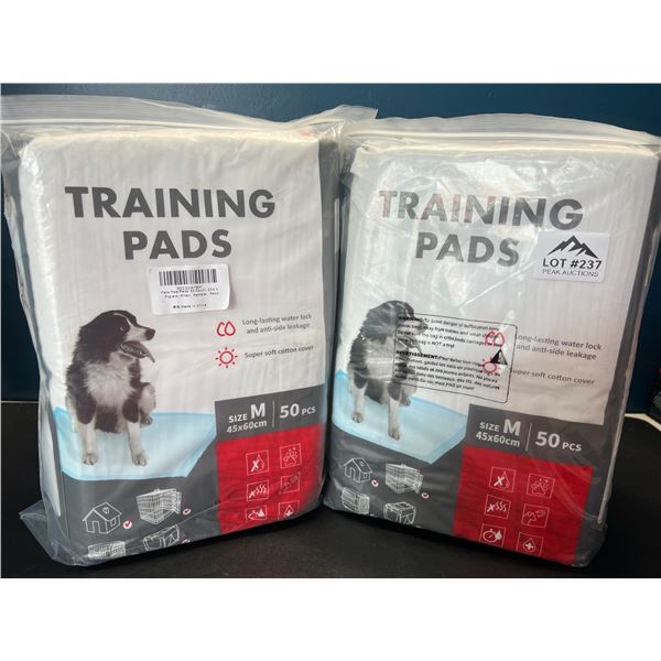 Lot of 2 Packs of Puppy Training Pads - 50 PCS per pack