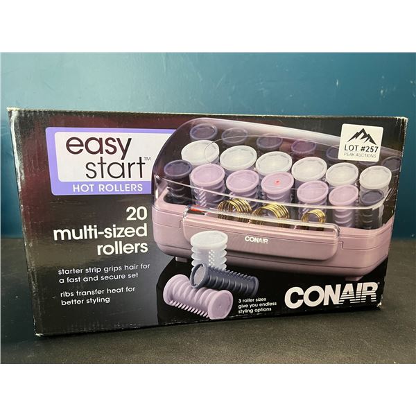 Lot of Conair Easy Start Hot Rollers for Hair - 20 Multi-Sized Rollers