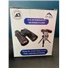Image 1 : Lot of 1 Pair of 12x42 Powerful HD Binoculars w/ Tripod Stand