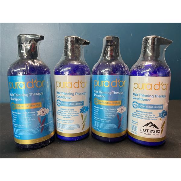 Lot of 2 Purador Anti Hair-Thinning Shampoo & Condtioner Sets